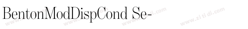 BentonModDispCond Se字体转换